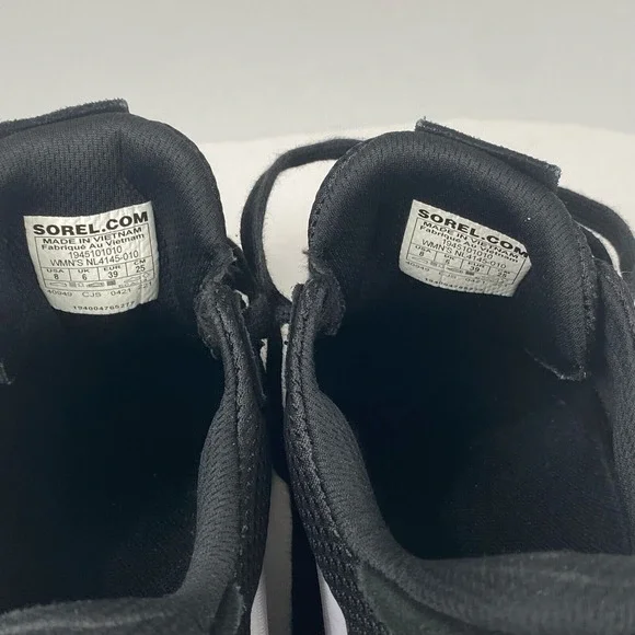 Sorel‎ Kinetic Women's Size 8 Rnegd Lace Black White Sneaker Women's Athletic - Picture 13 of 14